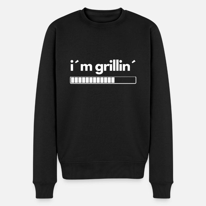 i m grillin - Pull Premium bio Homme - noir