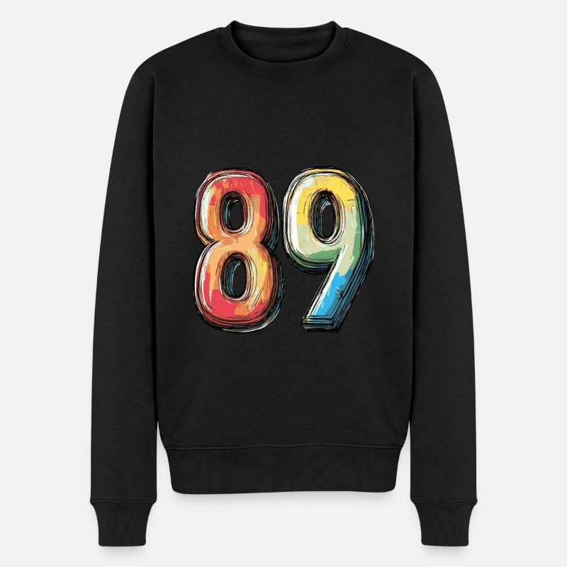 89 Number Comic - Men's Premium Organic Jumper - black