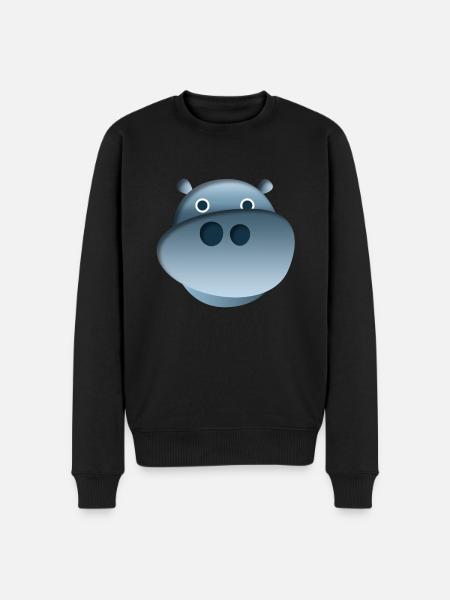 Golden hippopotamus - Men's Premium Organic Jumper - black
