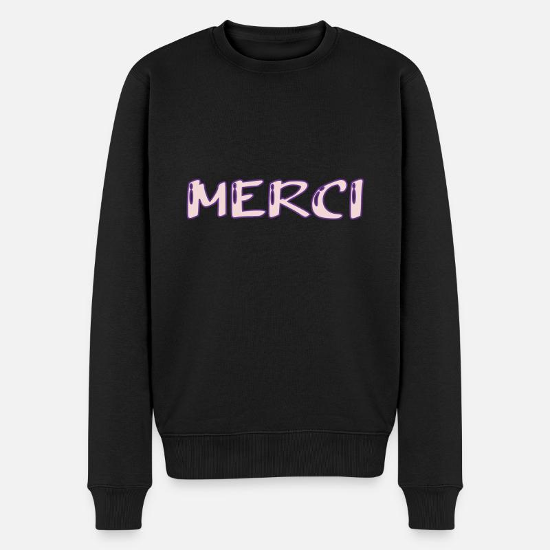 DANKE SCHÖN. DANKE. DANKE SCHÖN. GEBURTSTAG. GEBURT. - Männer Premium Bio Pullover - Schwarz