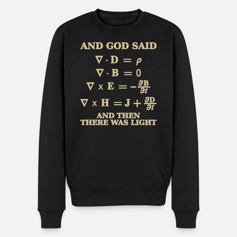Maxwell-Gleichung - Männer Premium Bio Pullover - Schwarz