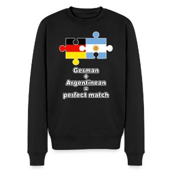 German Argentinean Puzzle - Men's Premium Organic Jumper - black - Front - Nico (187cm)