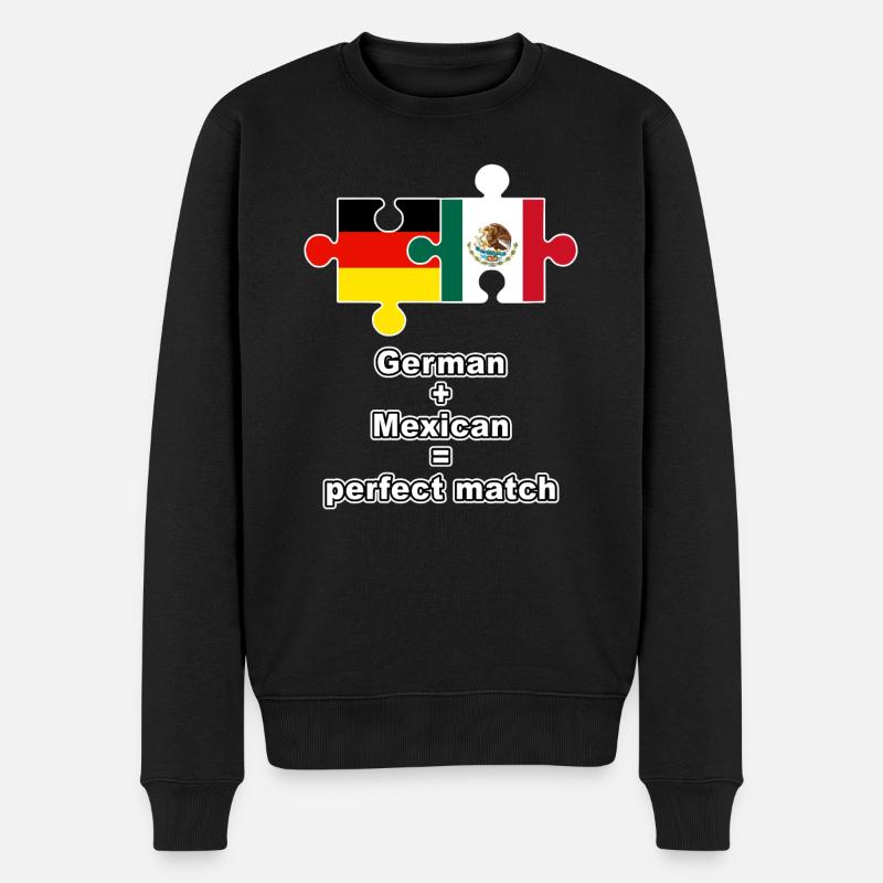 Puzzle germano-mexicain - Pull Premium bio Homme - noir