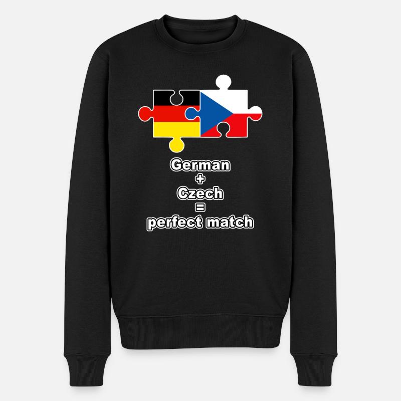 Puzzle allemand tchèque - Pull Premium bio Homme - noir