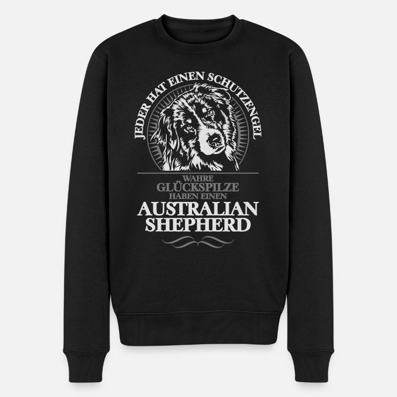 AUSTRALIAN SHEPHERD Schutzengel Wilsigns Geschenk - Männer Premium Bio Pullover - Schwarz
