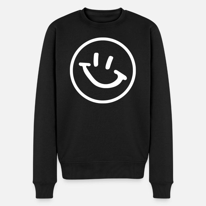 Smiley - Pull Premium bio Homme - noir