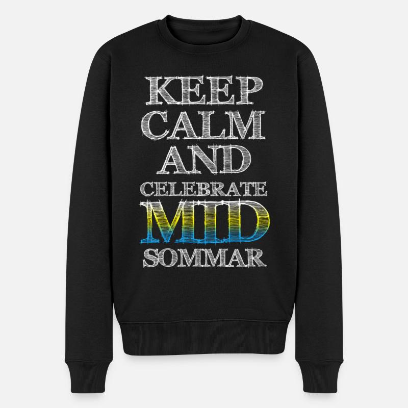 Midsommar Fest Skandinavien - Männer Premium Bio Pullover - Schwarz