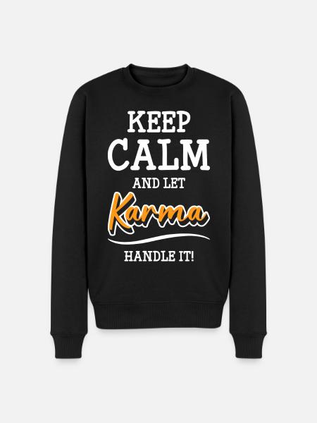 Karma attitude - Men's Premium Organic Jumper - black