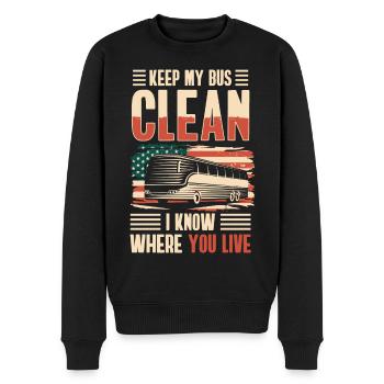 Fahrer Beruf Arbeit Kraftfahrer - Männer Premium Bio Pullover - Schwarz - Vorne - Nico (187cm)