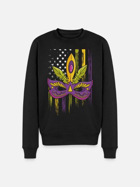 Karneval Kostüm Perlen - Männer Premium Bio Pullover - Schwarz