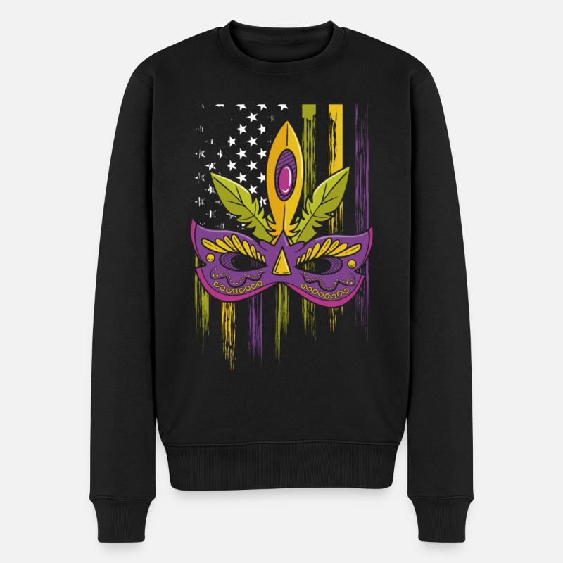 Perles de costume de carnaval - Pull Premium bio Homme - noir