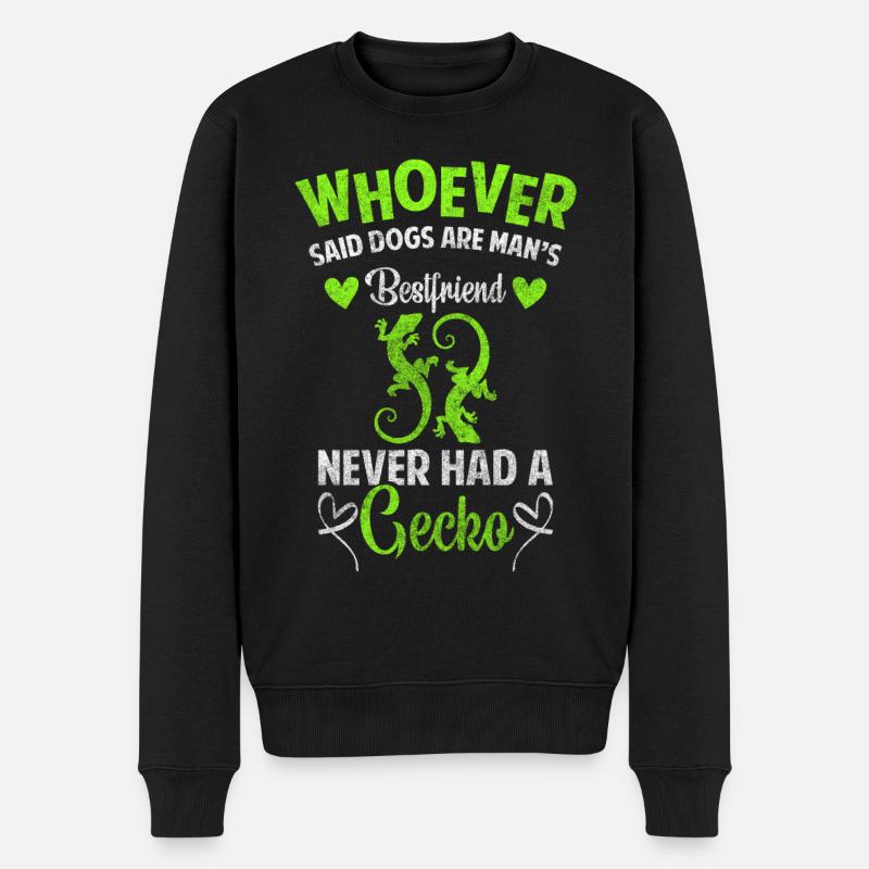 Gecko Tropical - Pull Premium bio Homme - noir