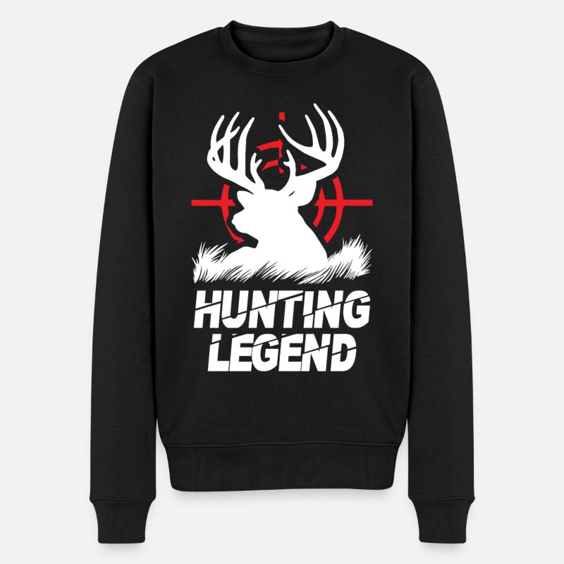 Hunting Legend - Männer Premium Bio Pullover - Schwarz