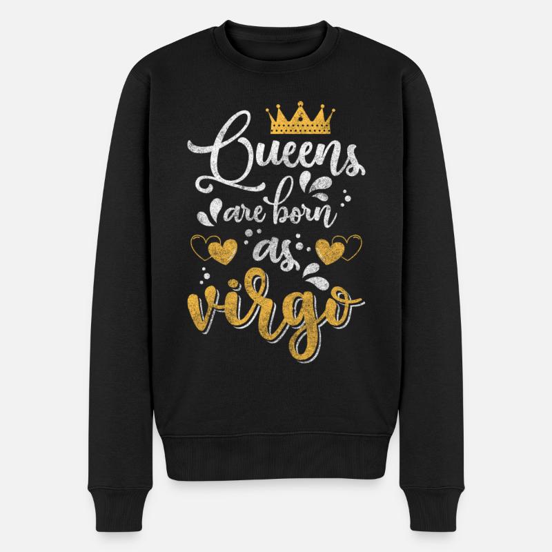 Jungfrau August Element Zeichen - Männer Premium Bio Pullover - Schwarz
