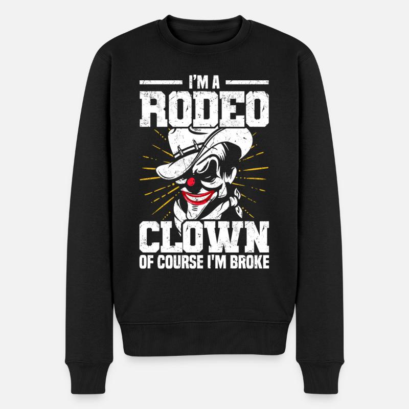 Rodeo - Männer Premium Bio Pullover - Schwarz