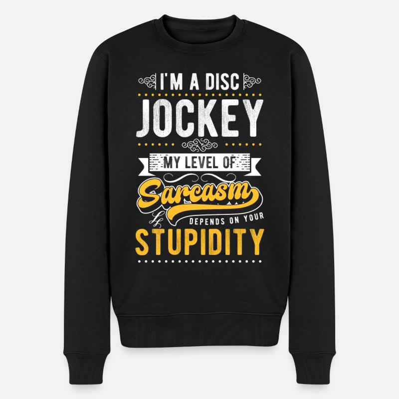 DJ Club Electro - Männer Premium Bio Pullover - Schwarz