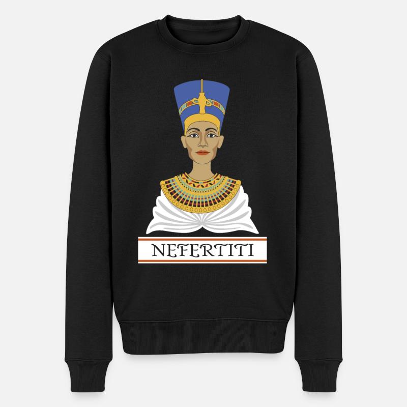 Nofretete - Männer Premium Bio Pullover - Schwarz