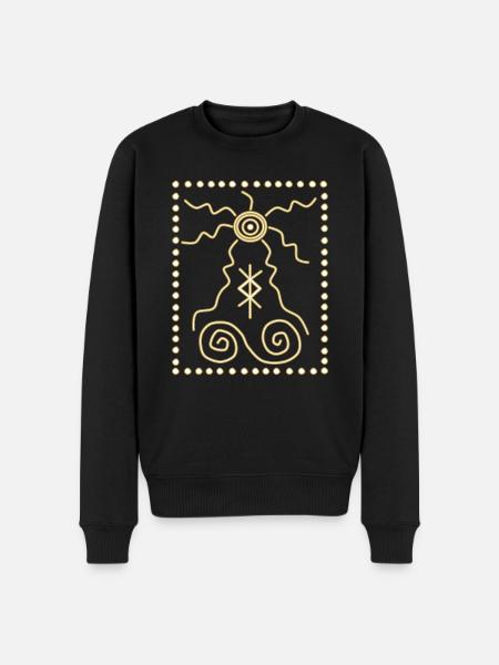 Schamane Symbole - Männer Premium Bio Pullover - Schwarz