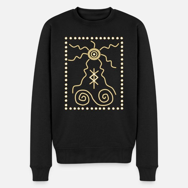 Symboles chamaniques - Pull Premium bio Homme - noir