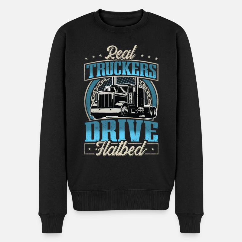 LKW Fahrer - Männer Premium Bio Pullover - Schwarz