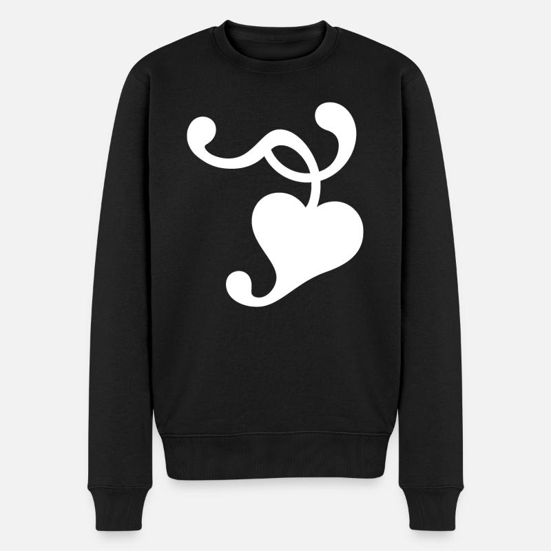 Aldusblatt - Männer Premium Bio Pullover - Schwarz