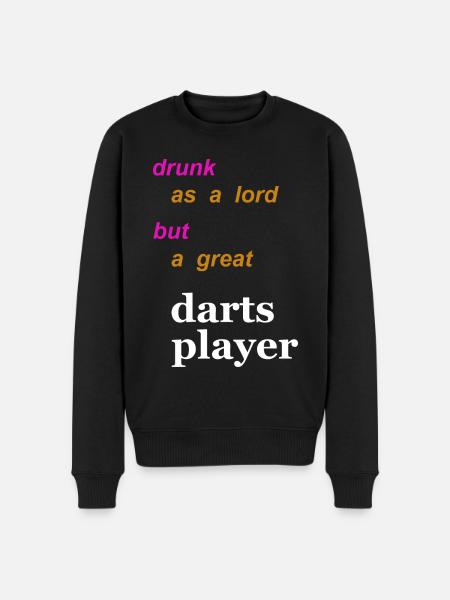 darts and beer - Männer Premium Bio Pullover - Schwarz