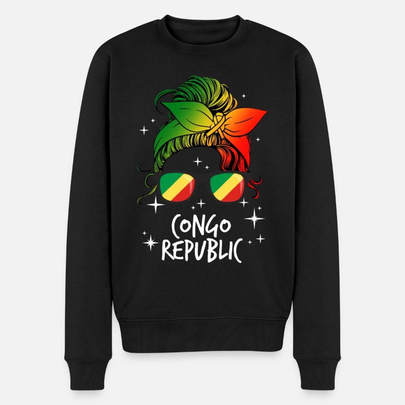 République du Congo - Pull Premium bio Homme - noir