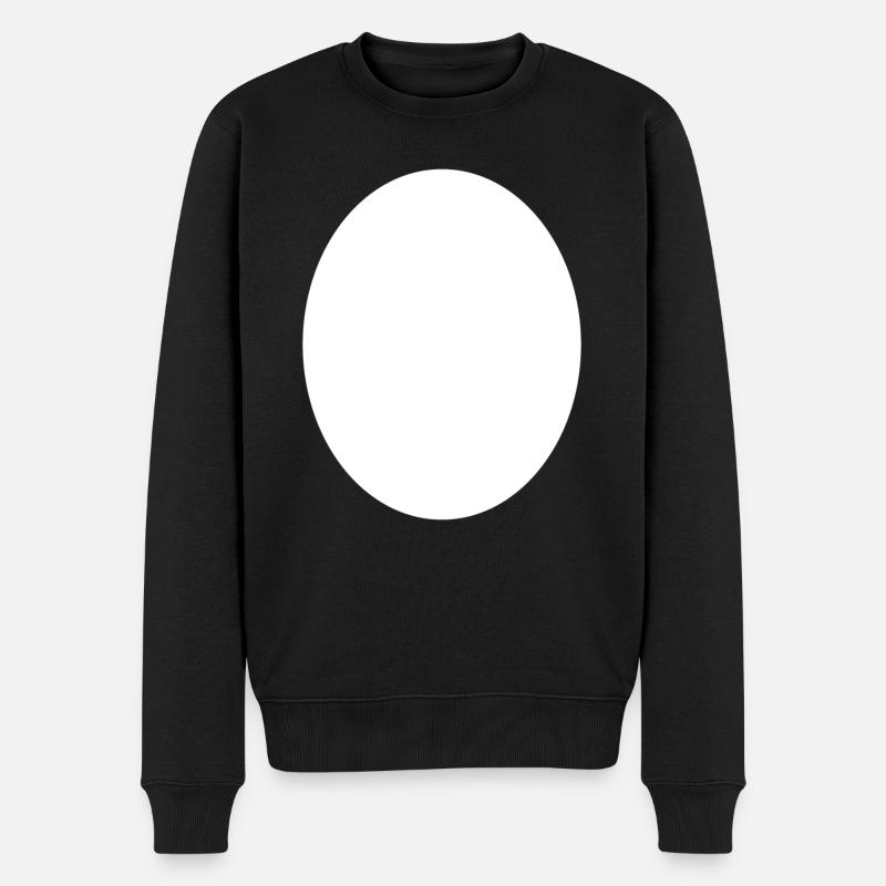 Fond oeuf blanc - Pull Premium bio Homme - noir