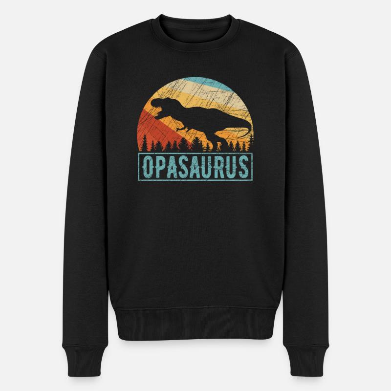 Opa Großvater Opi Geschenkidee - Männer Premium Bio Pullover - Schwarz