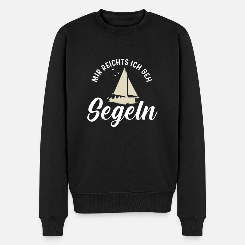Mir Reichts Ich Geh Segeln Segelboot Spruch Segler - Männer Premium Bio Pullover - Schwarz
