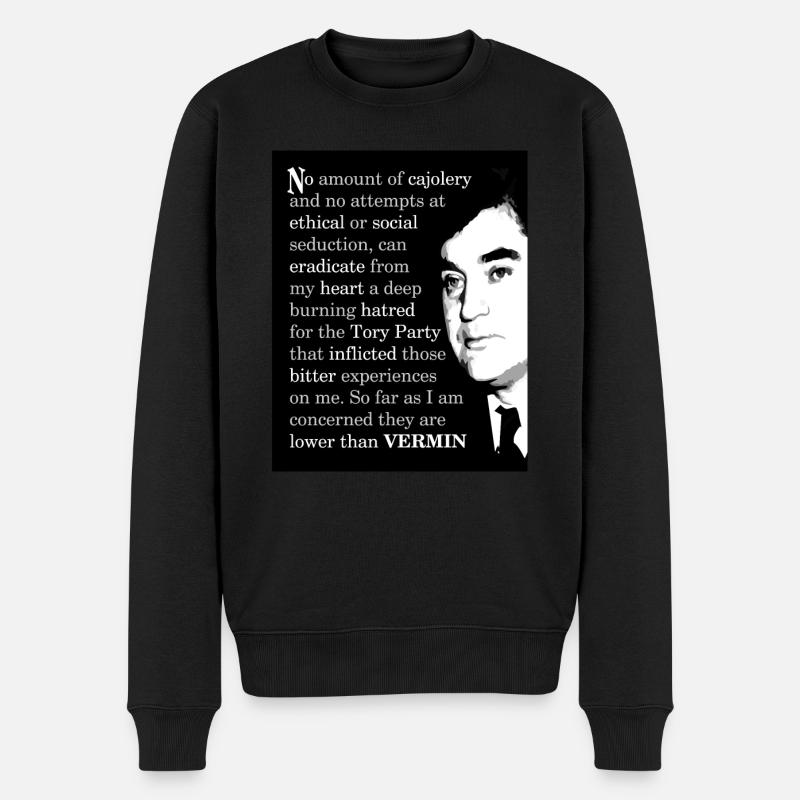 Nye Bevan Ungeziefer Zitat - Männer Premium Bio Pullover - Schwarz