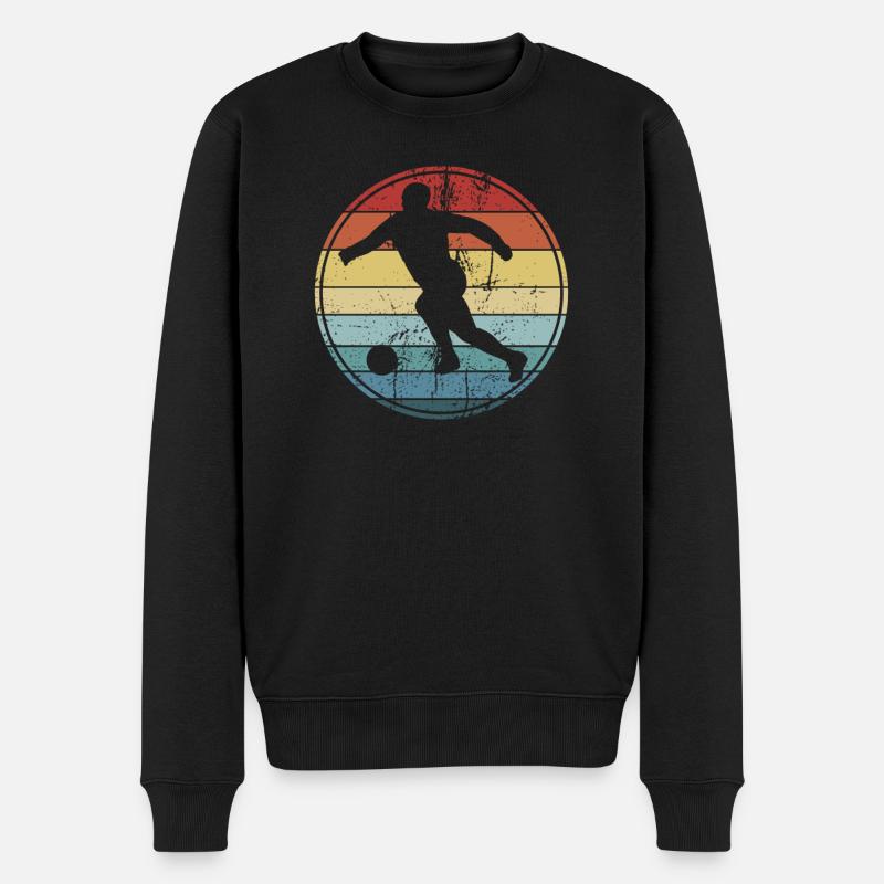 Fussball Fussballspieler - Männer Premium Bio Pullover - Schwarz