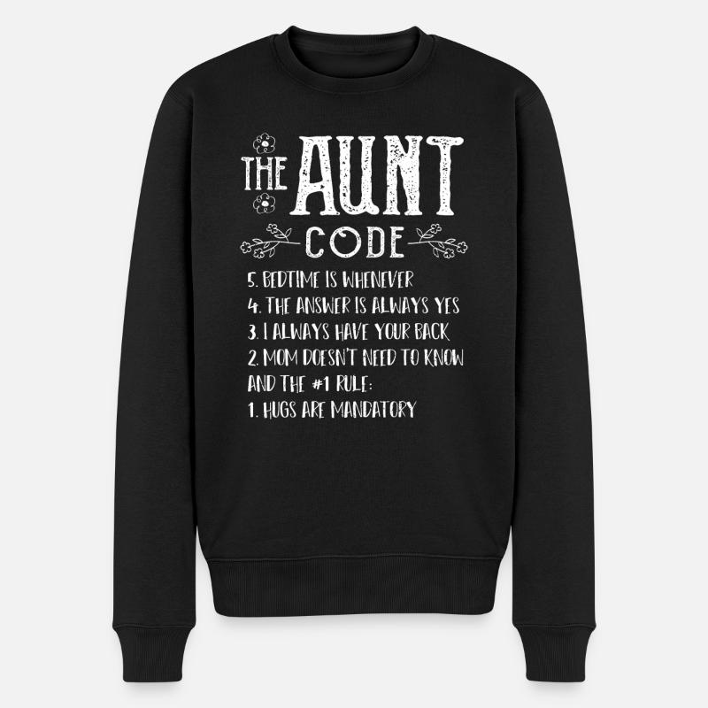 The Aunt Code - Tante - Männer Premium Bio Pullover - Schwarz
