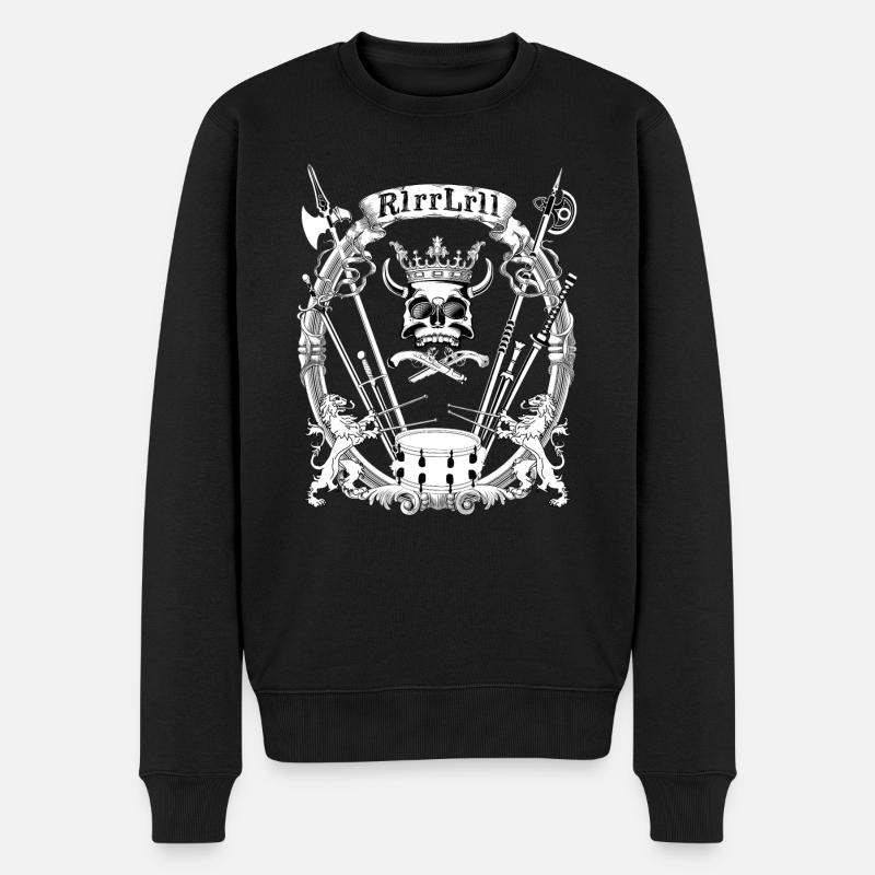 Batteur batteur drummer Paradiddle - Pull Premium bio Homme - noir