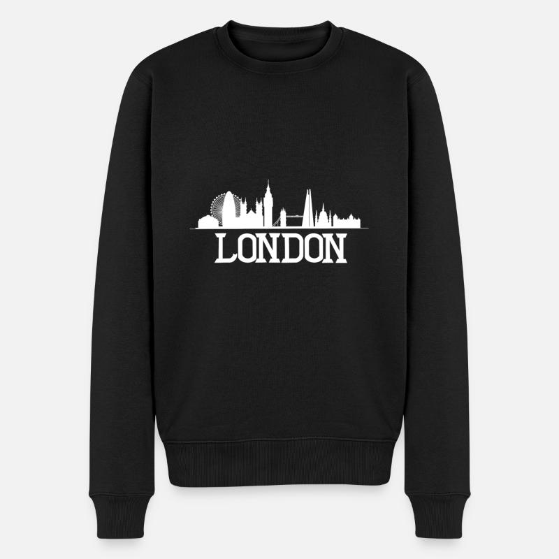Londres Angleterre UK - Pull Premium bio Homme - noir