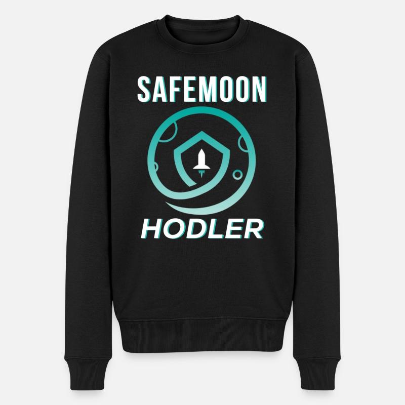 Safemoon - Safemoon Crypto, Safemoon zum Mond - Männer Premium Bio Pullover - Schwarz