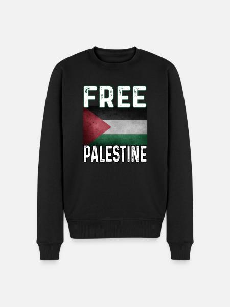 Free Gaza Free Palestine - Men's Premium Organic Jumper - black