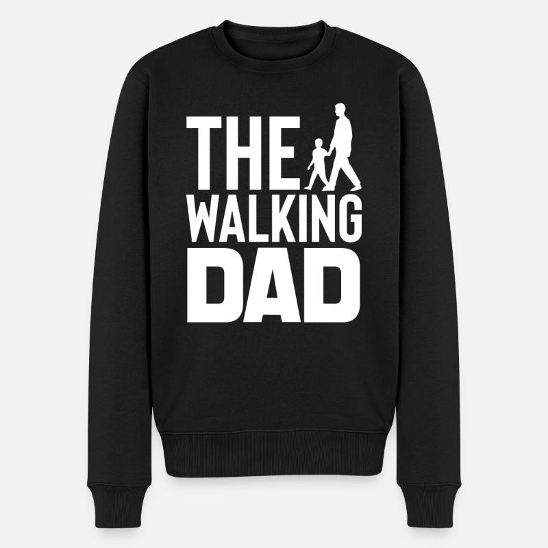The Walking Dad - Männer Premium Bio Pullover - Schwarz