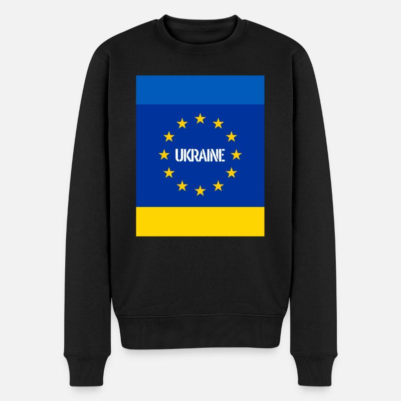 Ukraine - Männer Premium Bio Pullover - Schwarz