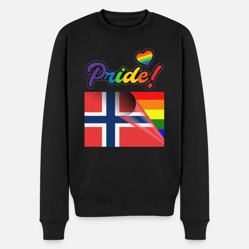 Oslo Stolz - Männer Premium Bio Pullover - Schwarz