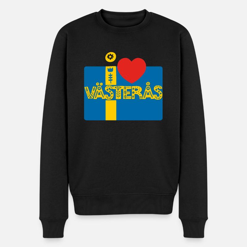 Våsterås Schweden - Männer Premium Bio Pullover - Schwarz