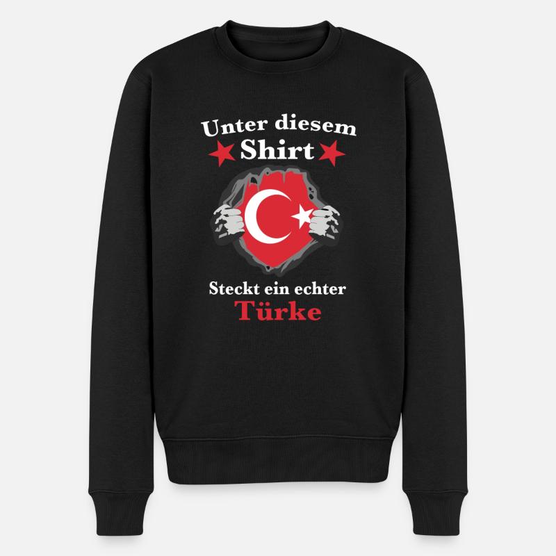 Unter diesem Shirt steckt ein echter Türke - Männer Premium Bio Pullover - Schwarz