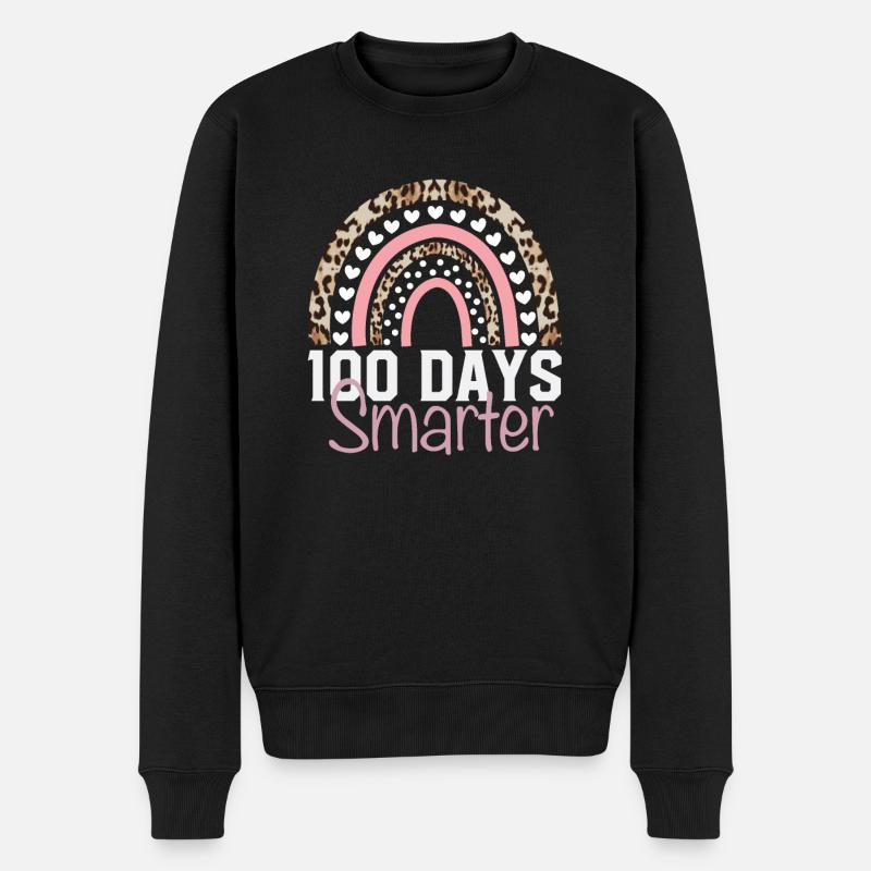 100 days smarter - Männer Premium Bio Pullover - Schwarz
