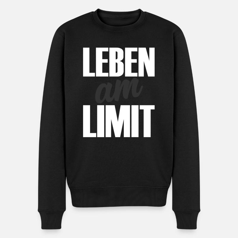 Leben am Limit - Männer Premium Bio Pullover - Schwarz
