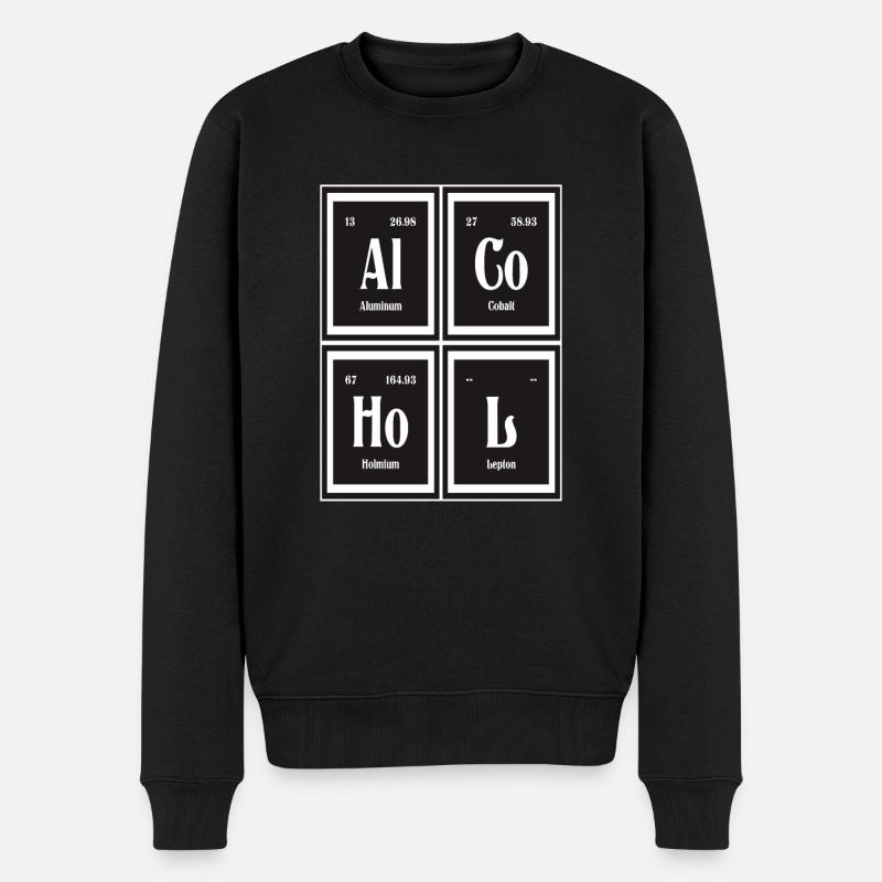 Alkohol | Periodensystem der Elemente - Männer Premium Bio Pullover - Schwarz