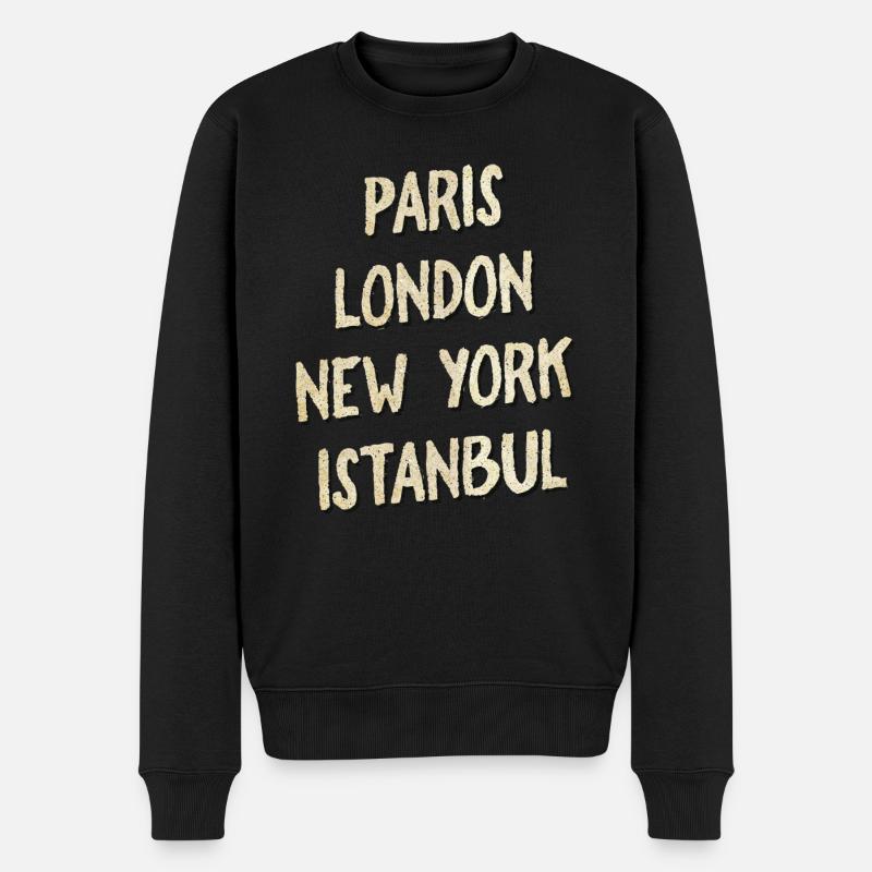 Istanbul - Männer Premium Bio Pullover - Schwarz