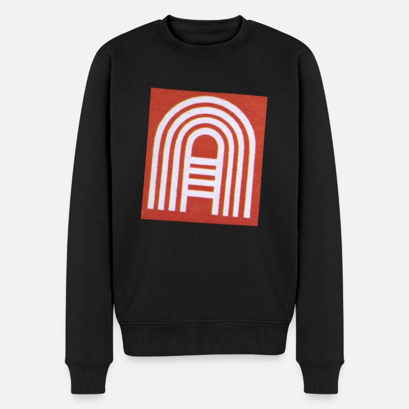 Typografie Buchstabe A - Männer Premium Bio Pullover - Schwarz