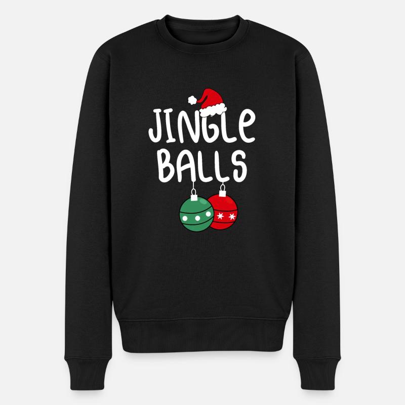 Jingle Bälle - Männer Premium Bio Pullover - Schwarz