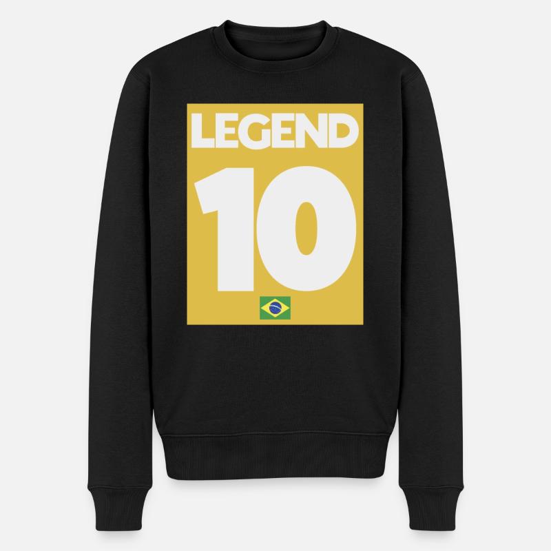 Fußball - Männer Premium Bio Pullover - Schwarz