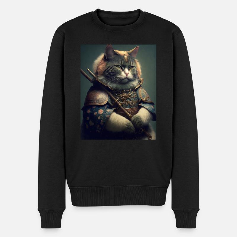 Chatmurai 16 - Männer Premium Bio Pullover - Schwarz